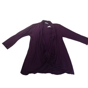 Cha Cha Vente Draped Open Front Top M NWOT Casual Chic Minimalist Contemporary